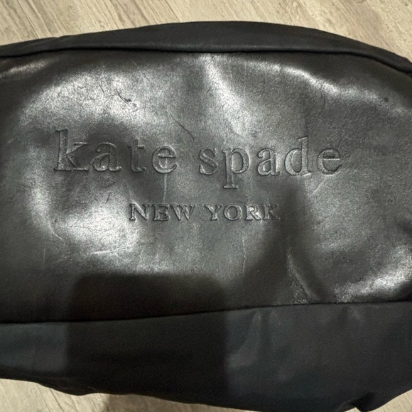 Kate Spade Classic Stevie Tote Handbag Shoulder Bag Black Nylon Gold Hardware - Picture 3 of 6